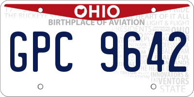 OH license plate GPC9642