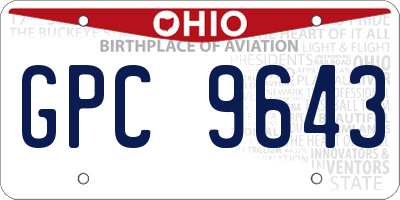 OH license plate GPC9643
