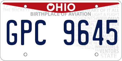 OH license plate GPC9645