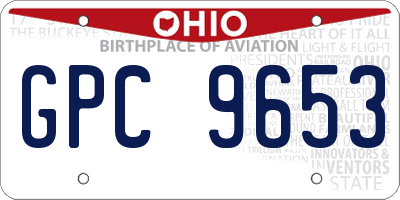 OH license plate GPC9653