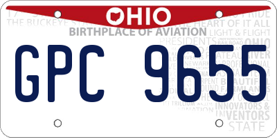 OH license plate GPC9655