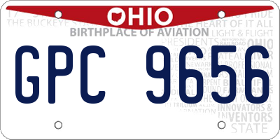 OH license plate GPC9656