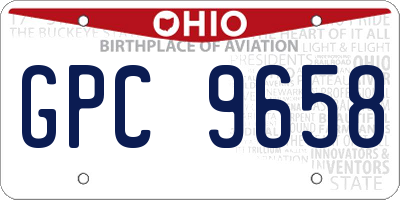 OH license plate GPC9658