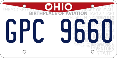 OH license plate GPC9660