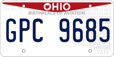 OH license plate GPC9685