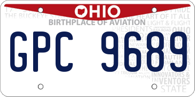 OH license plate GPC9689