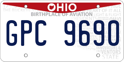 OH license plate GPC9690