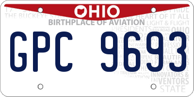 OH license plate GPC9693