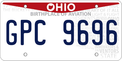 OH license plate GPC9696