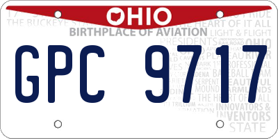 OH license plate GPC9717