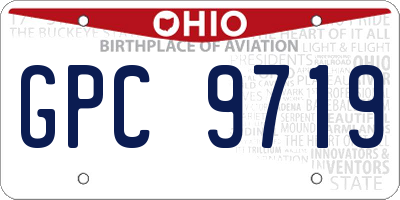 OH license plate GPC9719