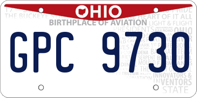 OH license plate GPC9730