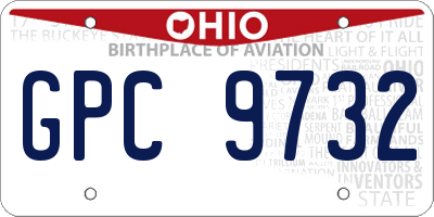 OH license plate GPC9732