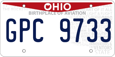 OH license plate GPC9733