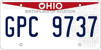 OH license plate GPC9737