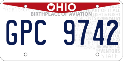 OH license plate GPC9742