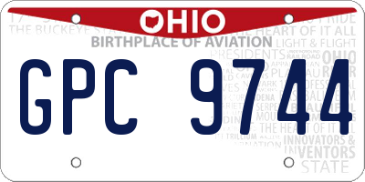 OH license plate GPC9744
