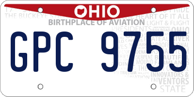 OH license plate GPC9755