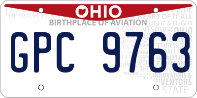 OH license plate GPC9763
