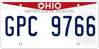 OH license plate GPC9766