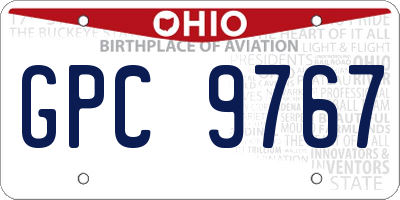 OH license plate GPC9767