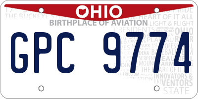 OH license plate GPC9774