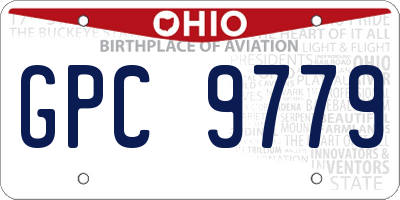 OH license plate GPC9779