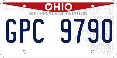 OH license plate GPC9790