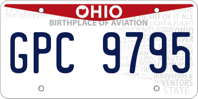 OH license plate GPC9795