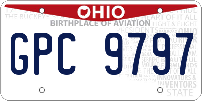 OH license plate GPC9797