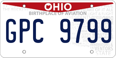 OH license plate GPC9799