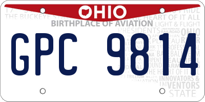 OH license plate GPC9814