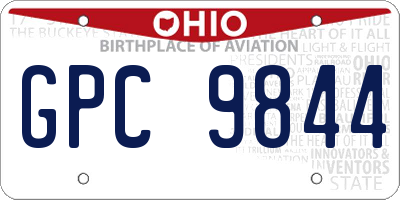 OH license plate GPC9844