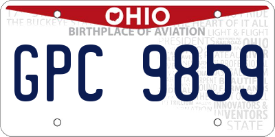 OH license plate GPC9859
