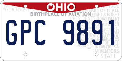 OH license plate GPC9891