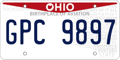 OH license plate GPC9897