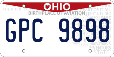 OH license plate GPC9898