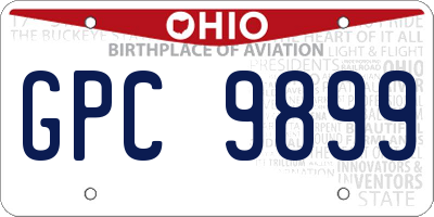 OH license plate GPC9899