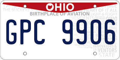 OH license plate GPC9906
