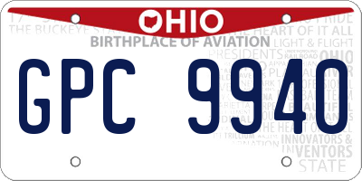 OH license plate GPC9940