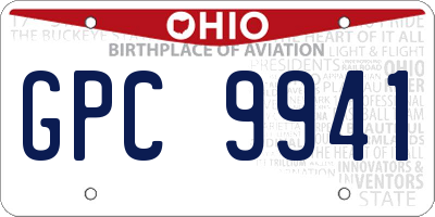 OH license plate GPC9941