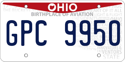 OH license plate GPC9950