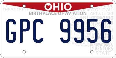 OH license plate GPC9956