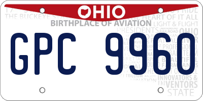OH license plate GPC9960