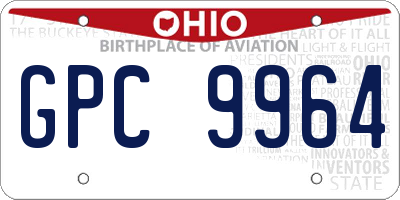 OH license plate GPC9964