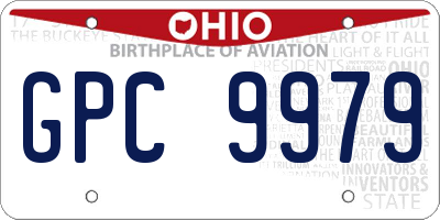 OH license plate GPC9979