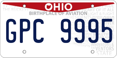 OH license plate GPC9995