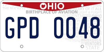 OH license plate GPD0048