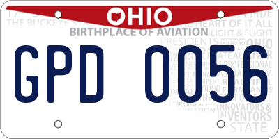 OH license plate GPD0056