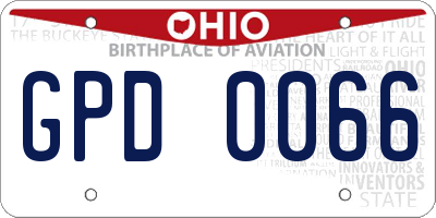 OH license plate GPD0066